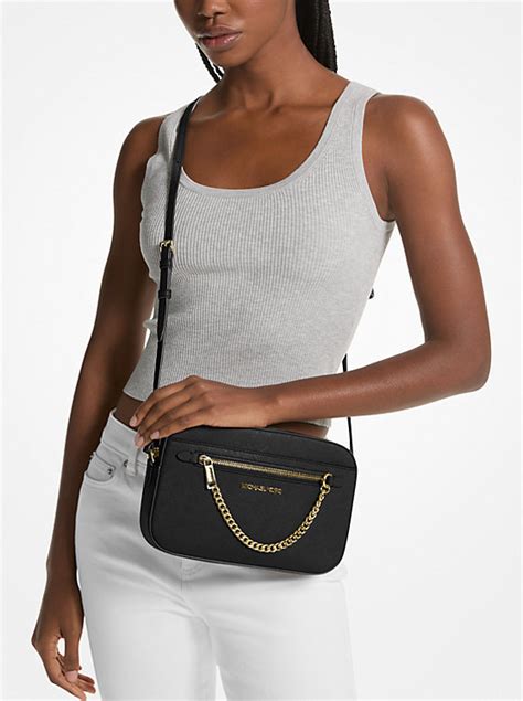 michael michael kors gusset saffiano leather crossbody|Michael Kors jet set.